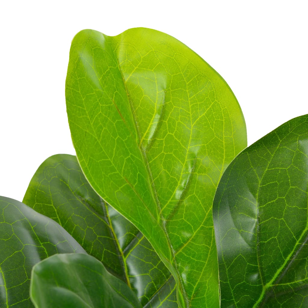 Berkfield Artificial Plant Fiddle Leaves with Pot Green 90 cm