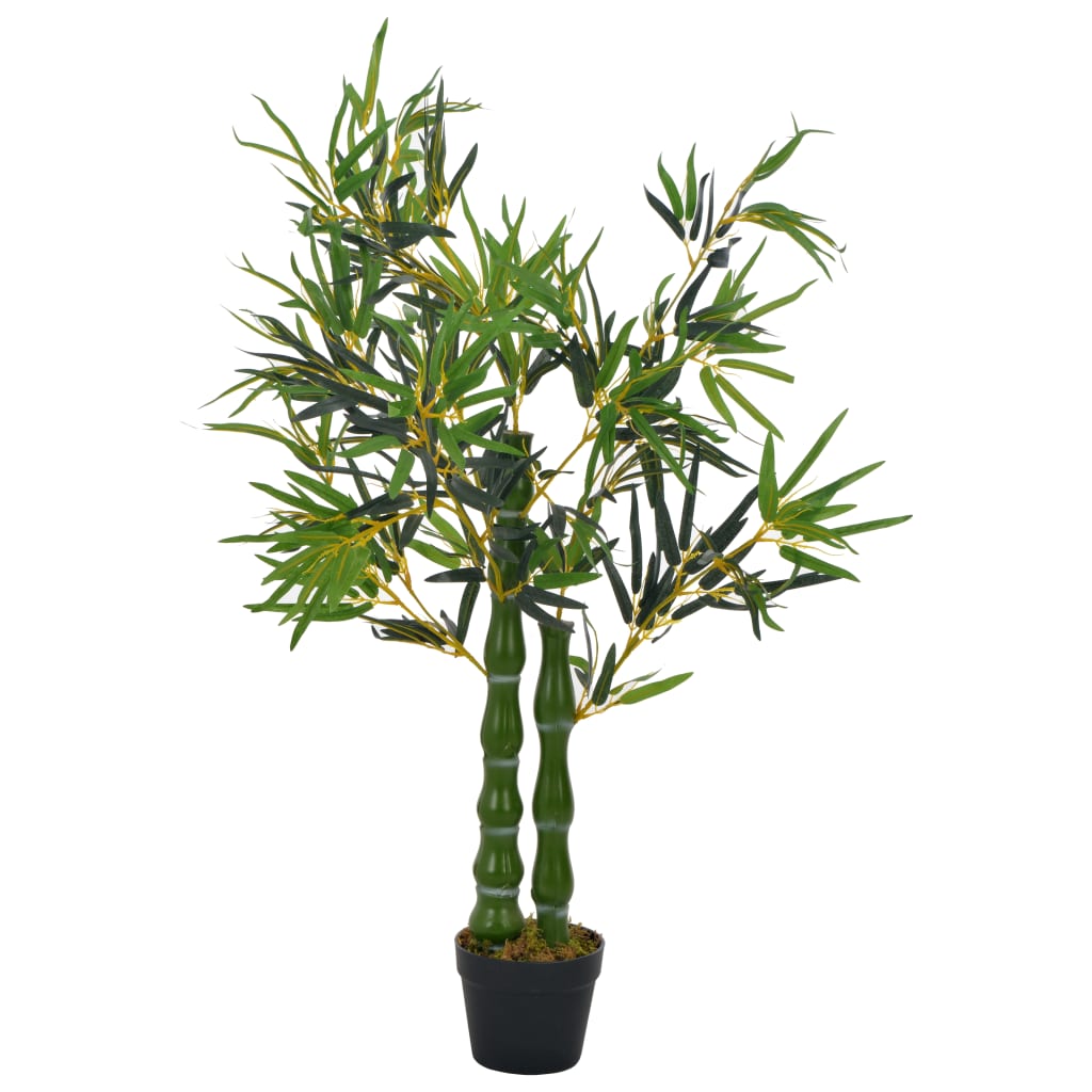 Berkfield Artificial Plant Bamboo with Pot Green 110 cm