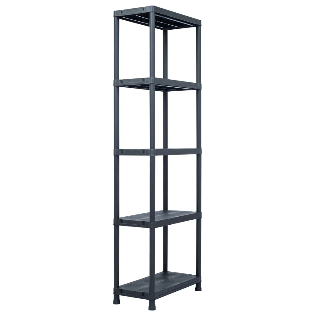 Berkfield Storage Shelf Rack Black 125 kg 60x30x180 cm Plastic