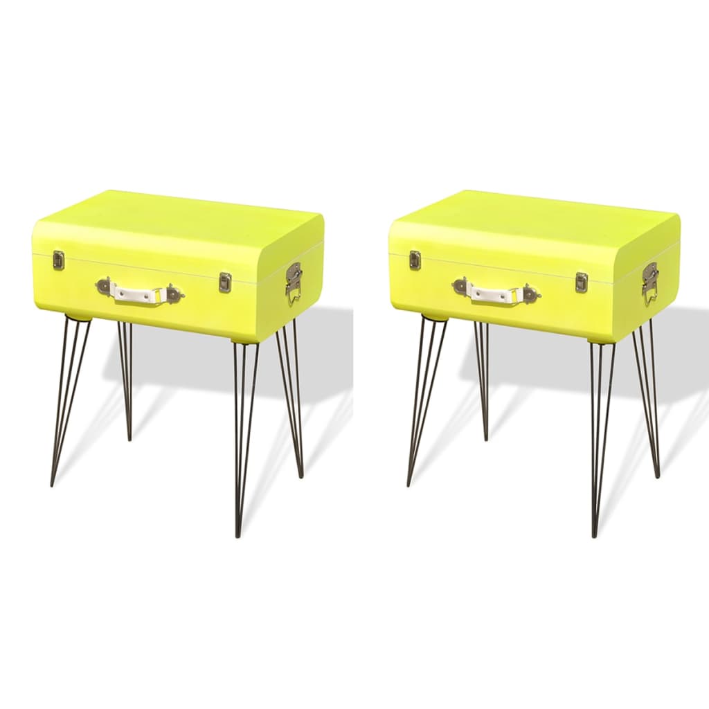 Berkfield Bedside Cabinets 2 pcs 49.5x36x60 cm Yellow