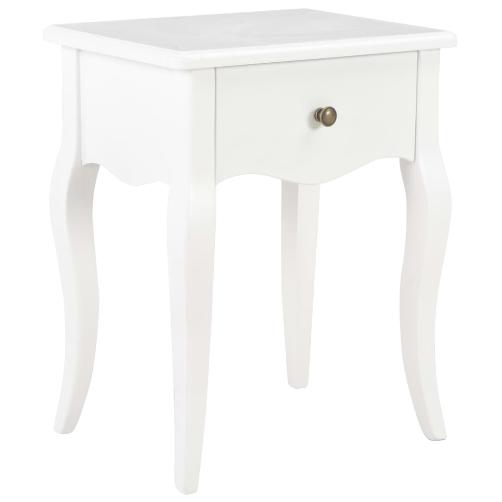 Berkfield Nightstand White 40x30x50 cm Solid Pine Wood