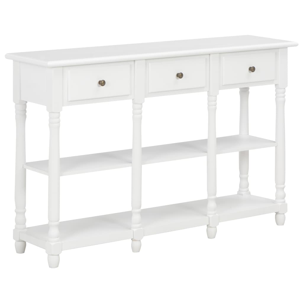 Berkfield Console Table White 120x30x76 cm MDF