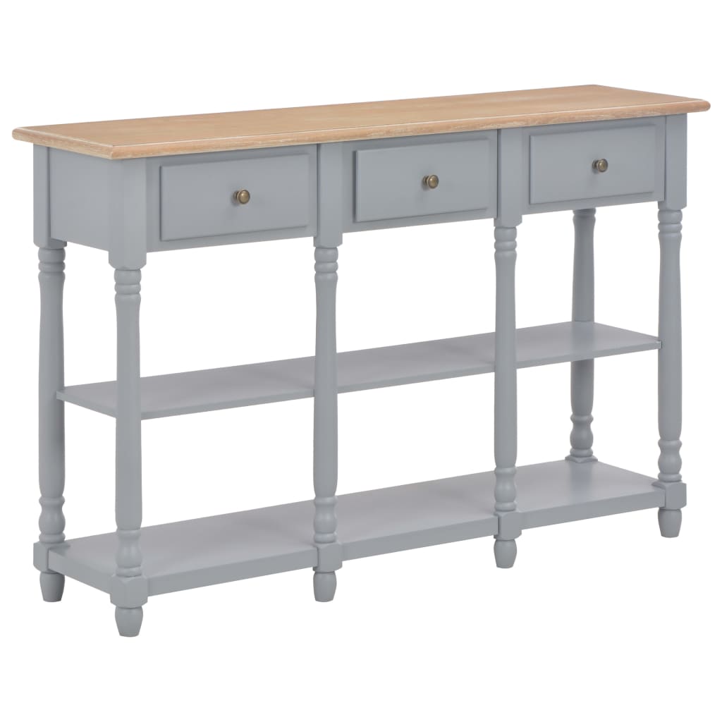 Berkfield Console Table Grey 120x30x76 cm MDF