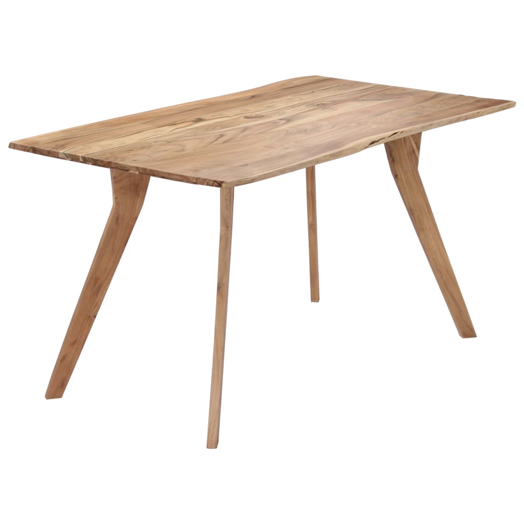 Berkfield Dining Table 140x80x76 cm Solid Acacia Wood