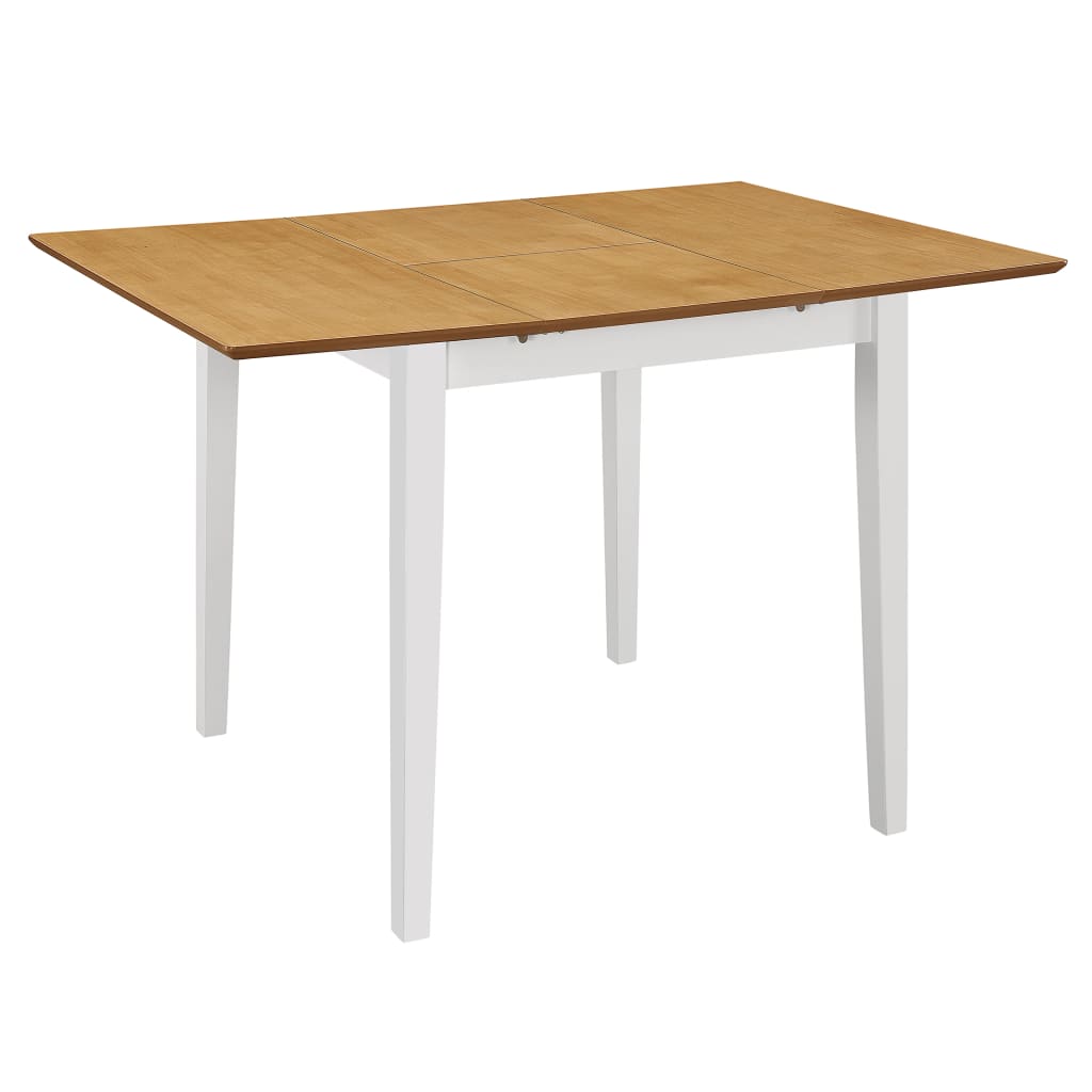 Berkfield Extendable Dining Table White (80-120)x80x74 cm MDF