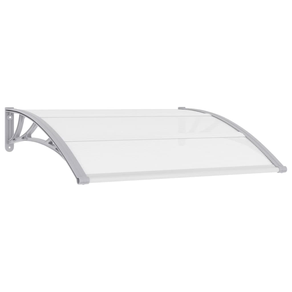 Berkfield Door Canopy Grey and Transparent 120x80 cm PC