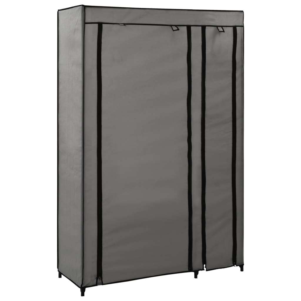 Berkfield Folding Wardrobe Grey 110x45x175 cm Fabric