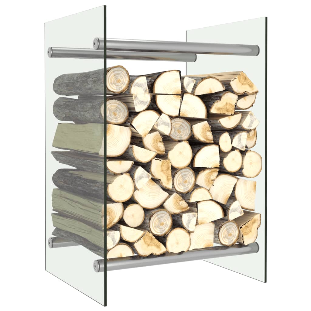 Berkfield Firewood Rack Transparent 40x35x60 cm Glass