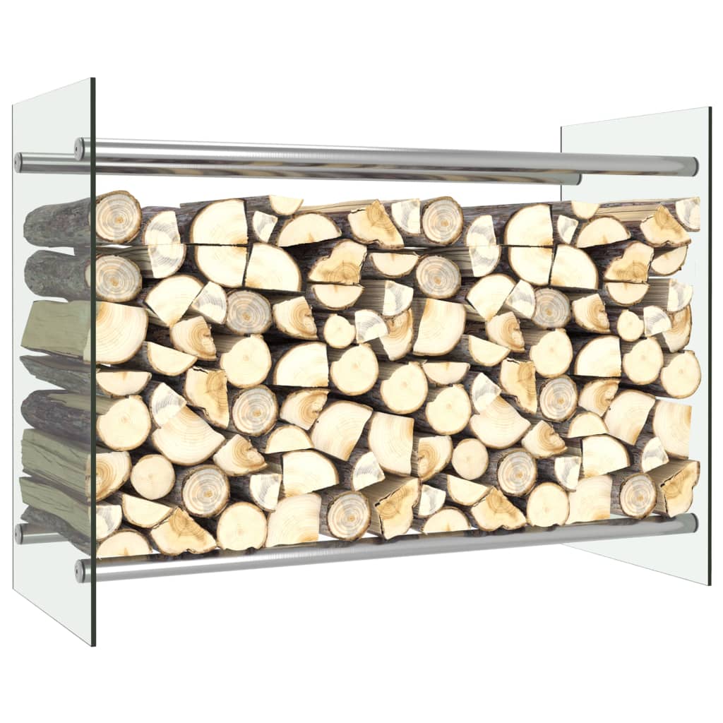 Berkfield Firewood Rack Transparent 80x35x60 cm Glass