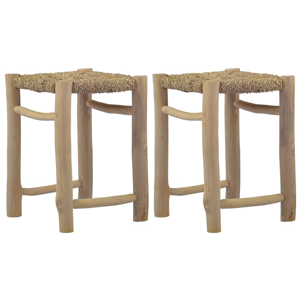 Berkfield Stools 2 pcs Brown Seagrass