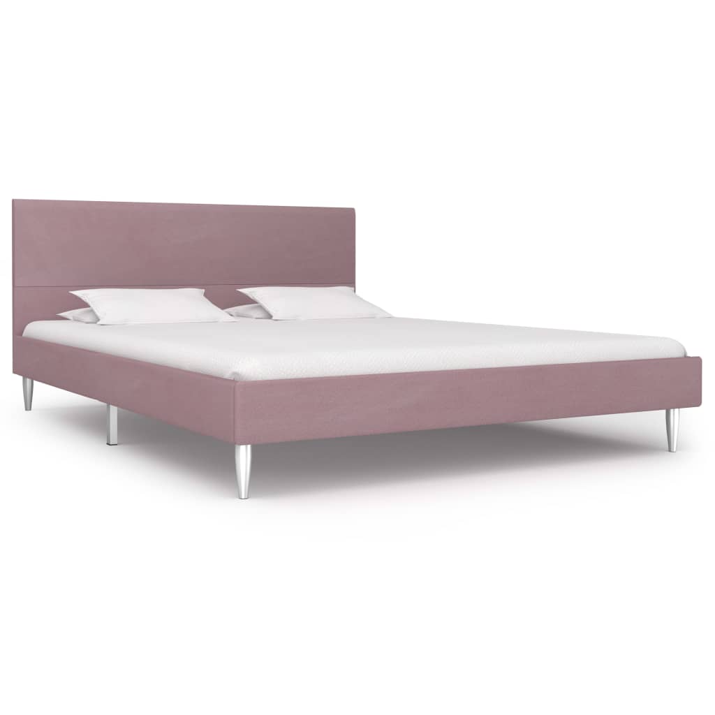 Berkfield Bed Frame Pink Fabric 135x190 cm 4FT6 Double