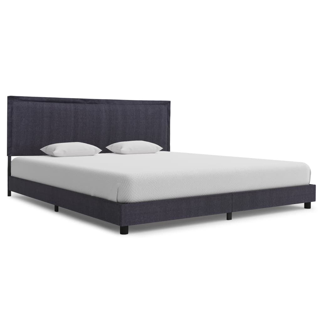 Berkfield Bed Frame Dark Grey Fabric 150x200 cm 5FT King Size