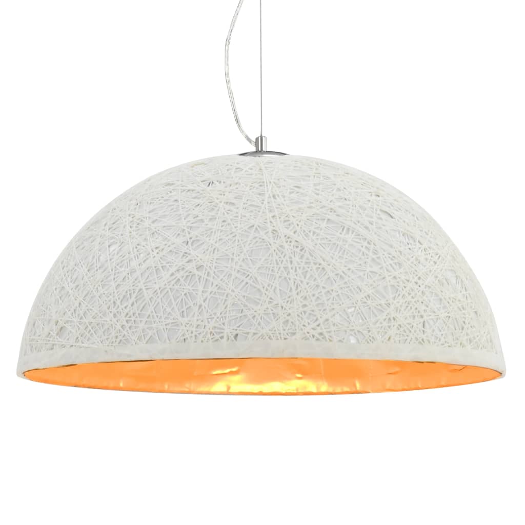 Berkfield Pendant Lamp White and Gold �_�”�_50 cm E27