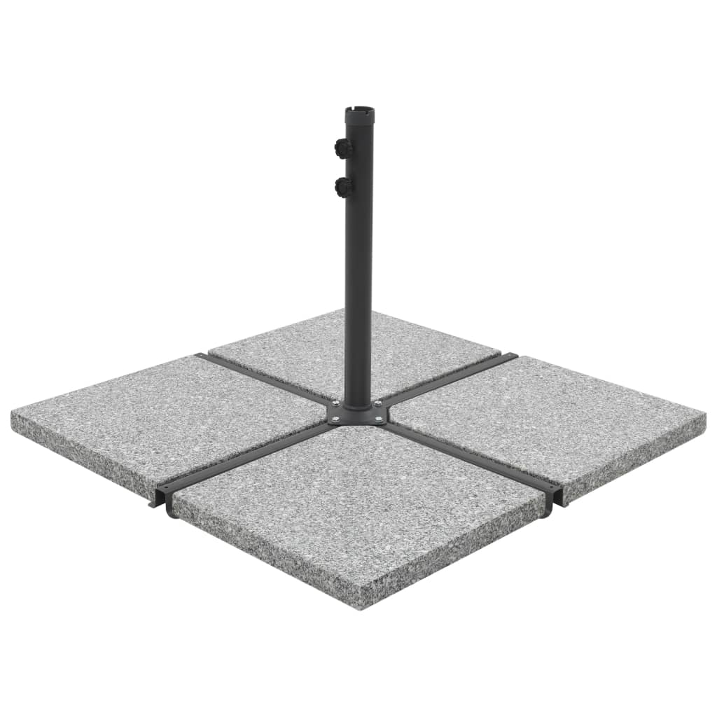 Berkfield Umbrella Weight Plates 4 pcs Grey Granite Square 100 kg