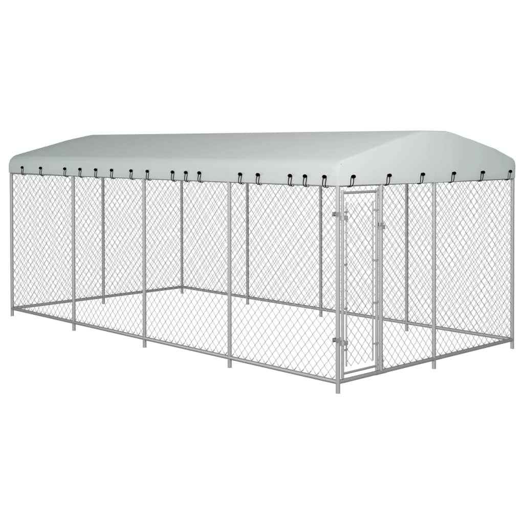 Berkfield Outdoor Dog Kennel with Roof 8x4x2.3 m