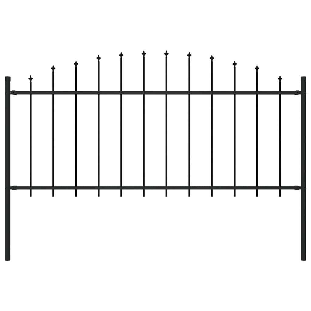 Berkfield Garden Fence with Spear Top Steel