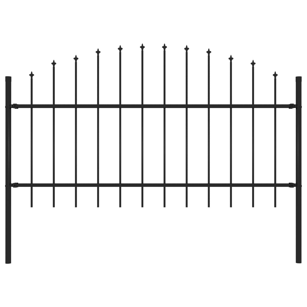 Berkfield Garden Fence with Spear Top Steel