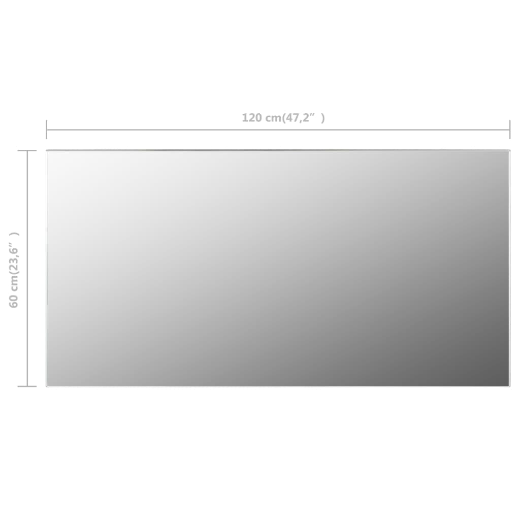 Berkfield Frameless Mirror 120x60 cm Glass