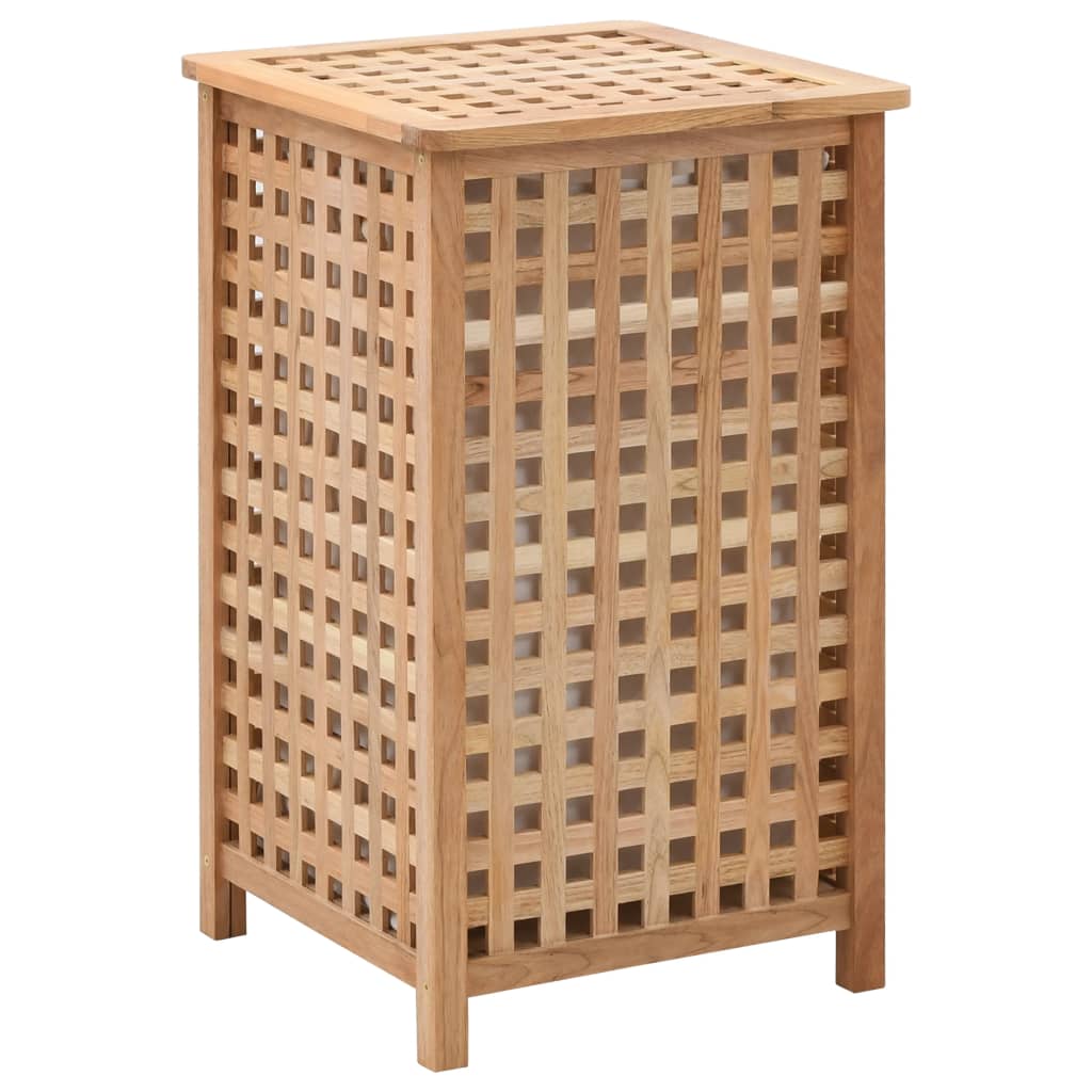 Berkfield Laundry Bin 39x39x65 cm Solid Walnut Wood