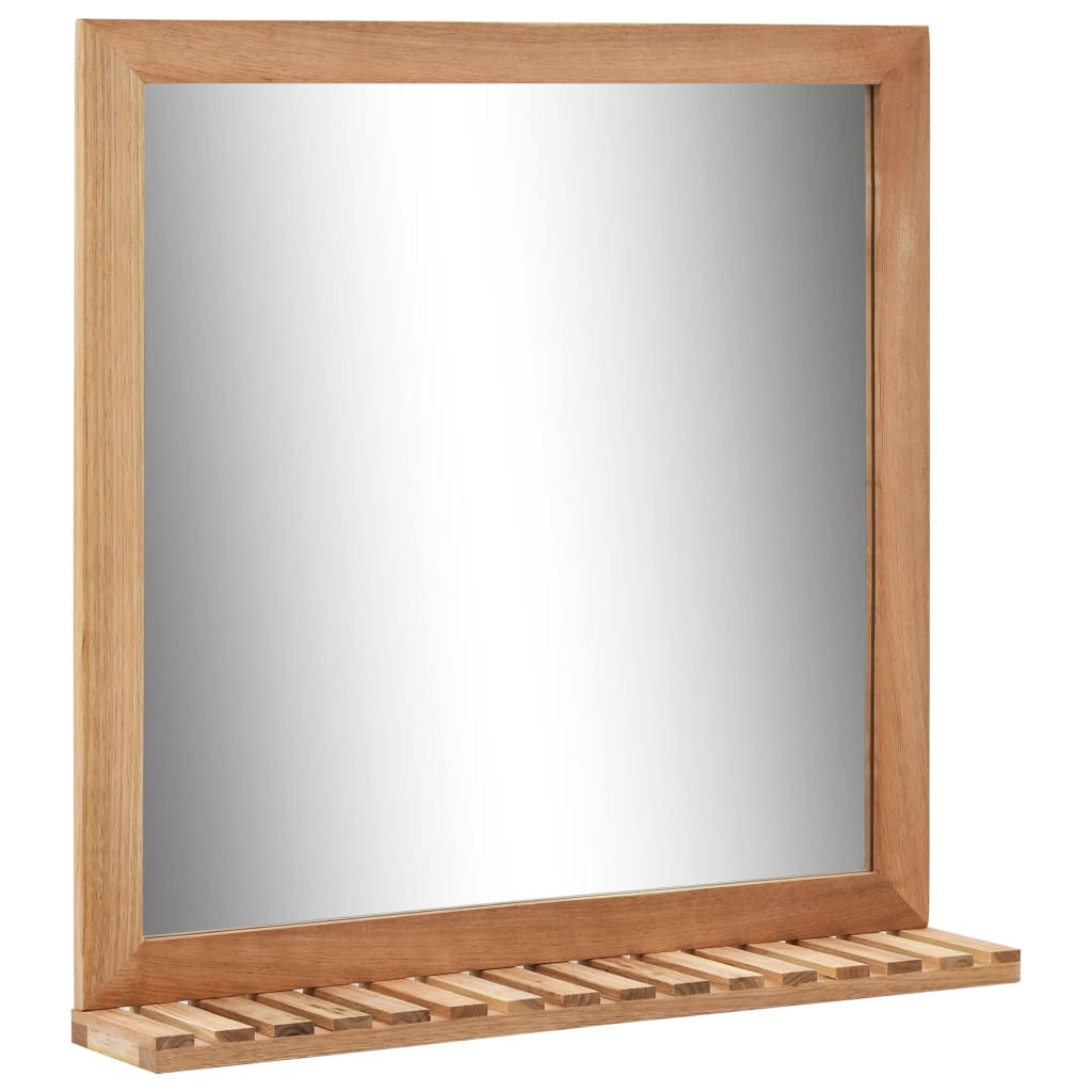 Berkfield Bathroom Mirror 60x12x62 cm Solid Walnut Wood