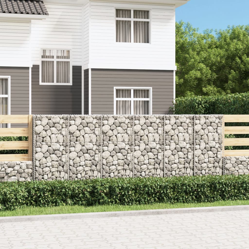 Berkfield Gabion Wall with Covers Galvanised Steel 300x50x100 cm