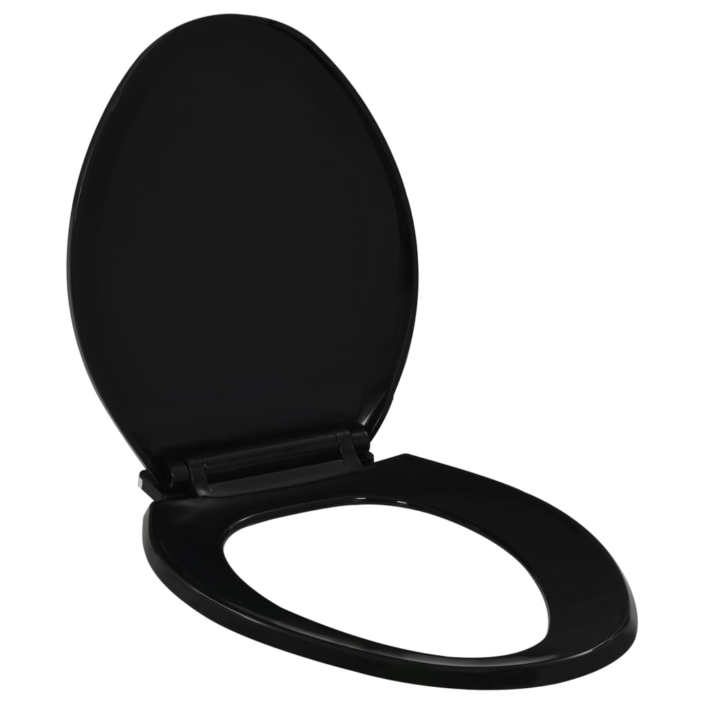 Berkfield Soft-close Toilet Seat with Quick-release Design Black