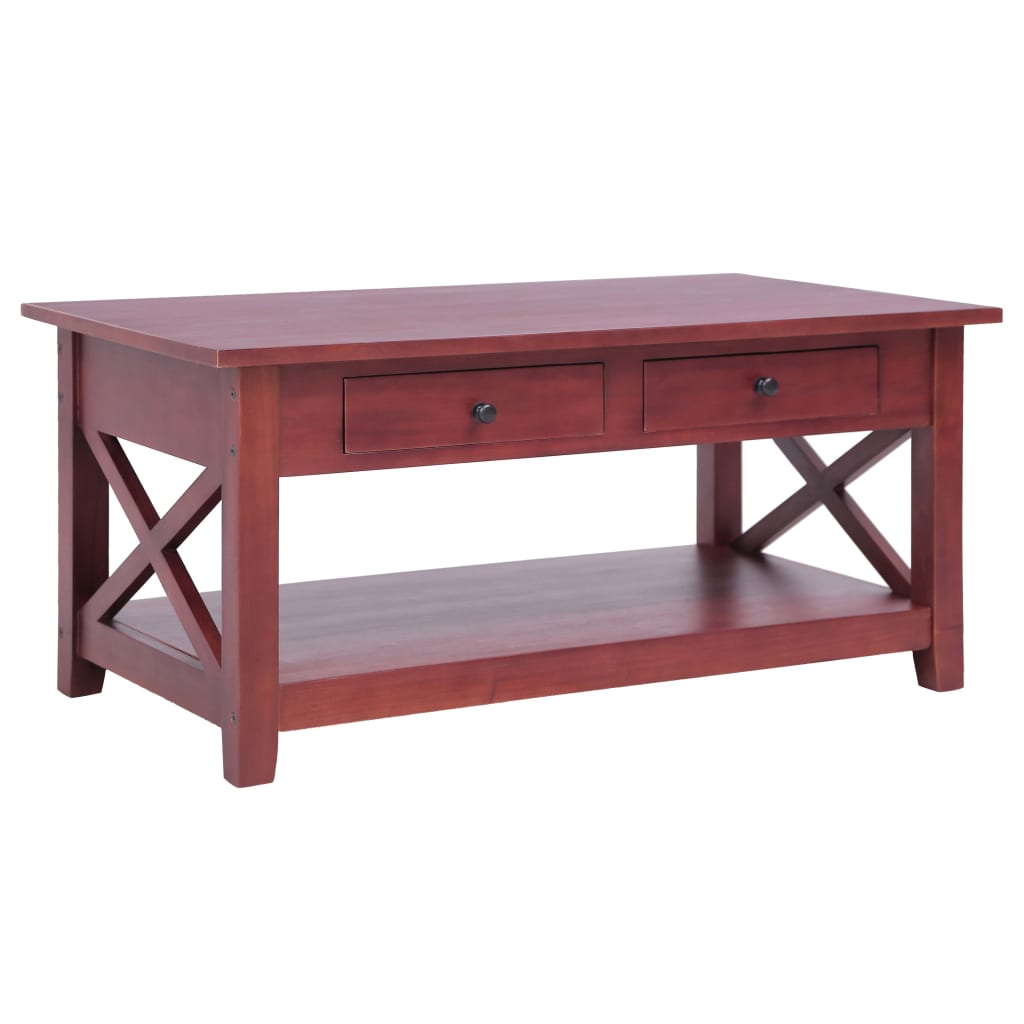 Berkfield Coffee Table Brown 100x55x46 cm Solid Mahogany Wood