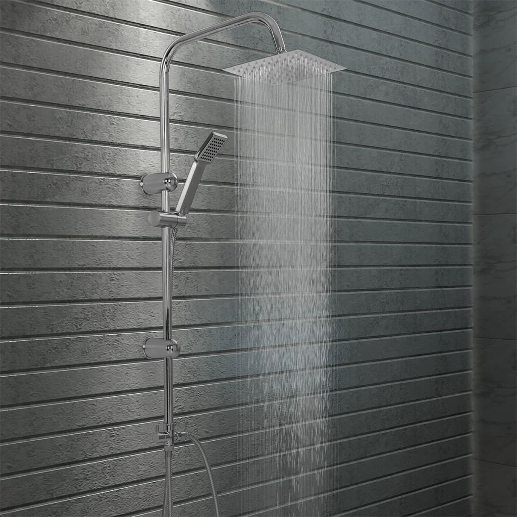 Berkfield Dual Head Shower Set with Hand Shower Stainless Steel