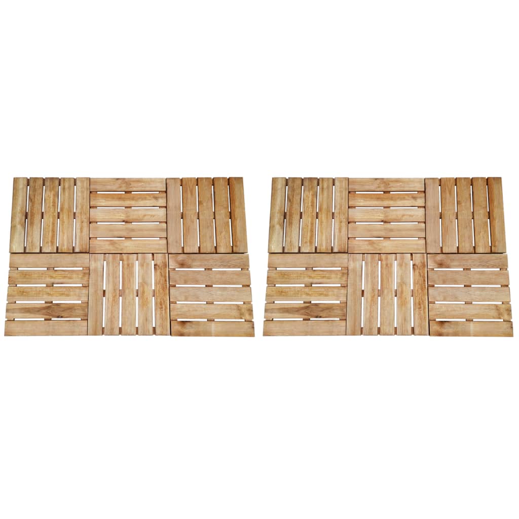 Berkfield 12 pcs Decking Tiles 50x50 cm Wood Brown