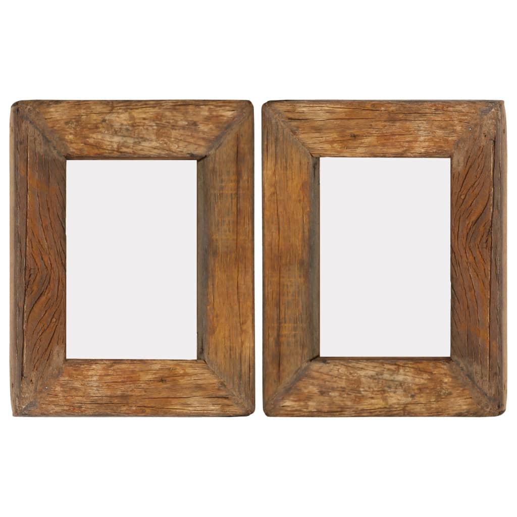 Berkfield Photo Frames 2 pcs 23x28 cm Solid Reclaimed Wood and Glass