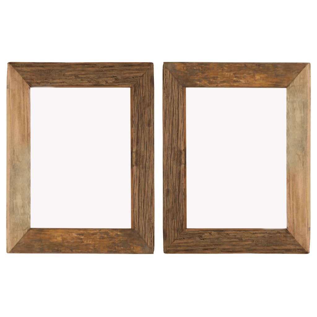 Berkfield Photo Frames 2 pcs 34x40 cm Solid Reclaimed Wood and Glass