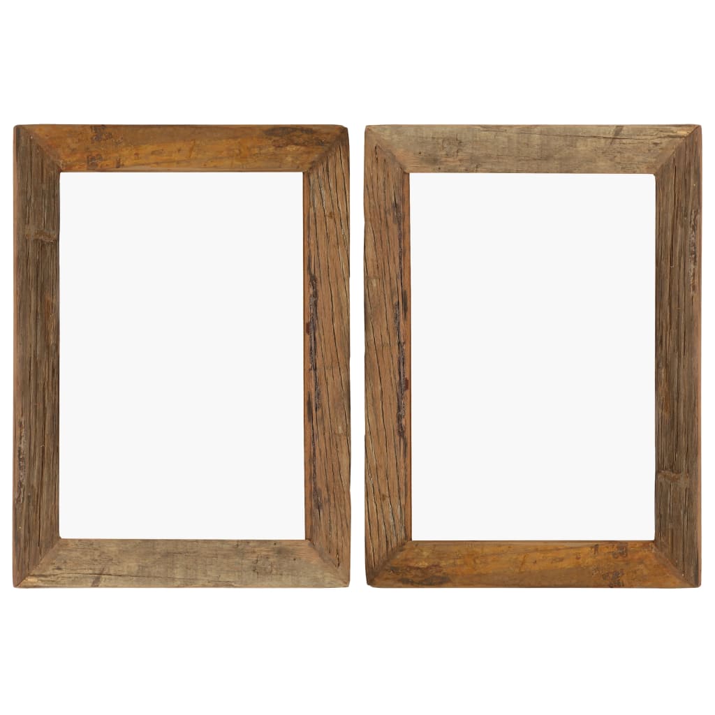 Berkfield Photo Frames 2 pcs 40x50 cm Solid Reclaimed Wood and Glass
