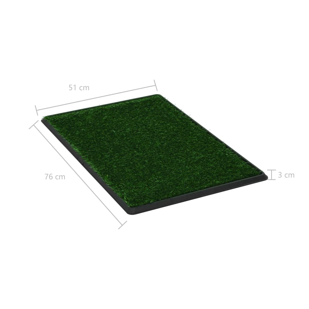 Berkfield Pet Toilet with Tray & Faux Turf Green 76x51x3 cm WC