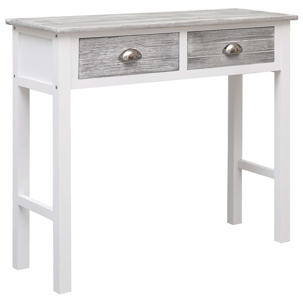 Berkfield Console Table Grey 90x30x77 cm Wood