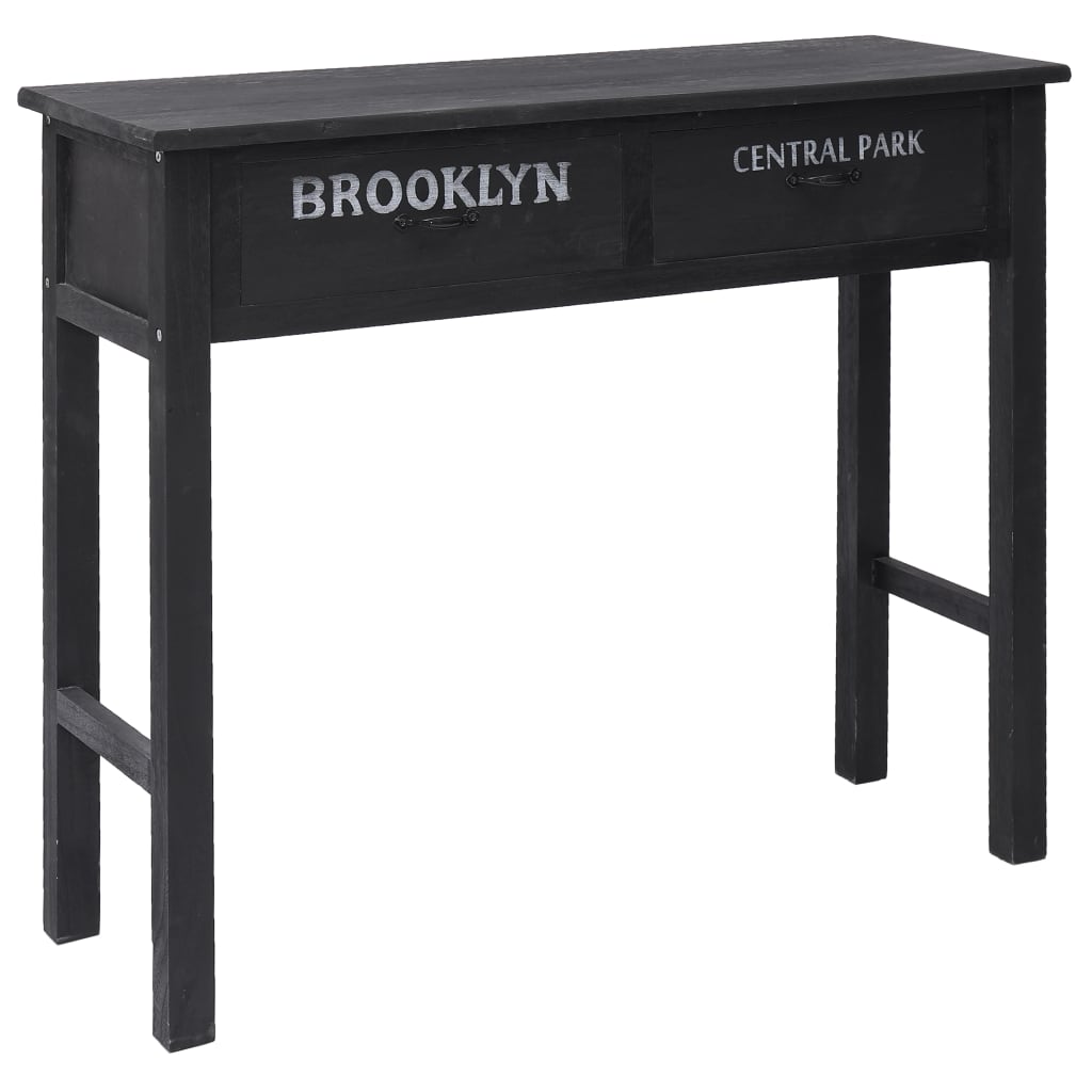 Berkfield Console Table Black 90x30x77 cm Wood