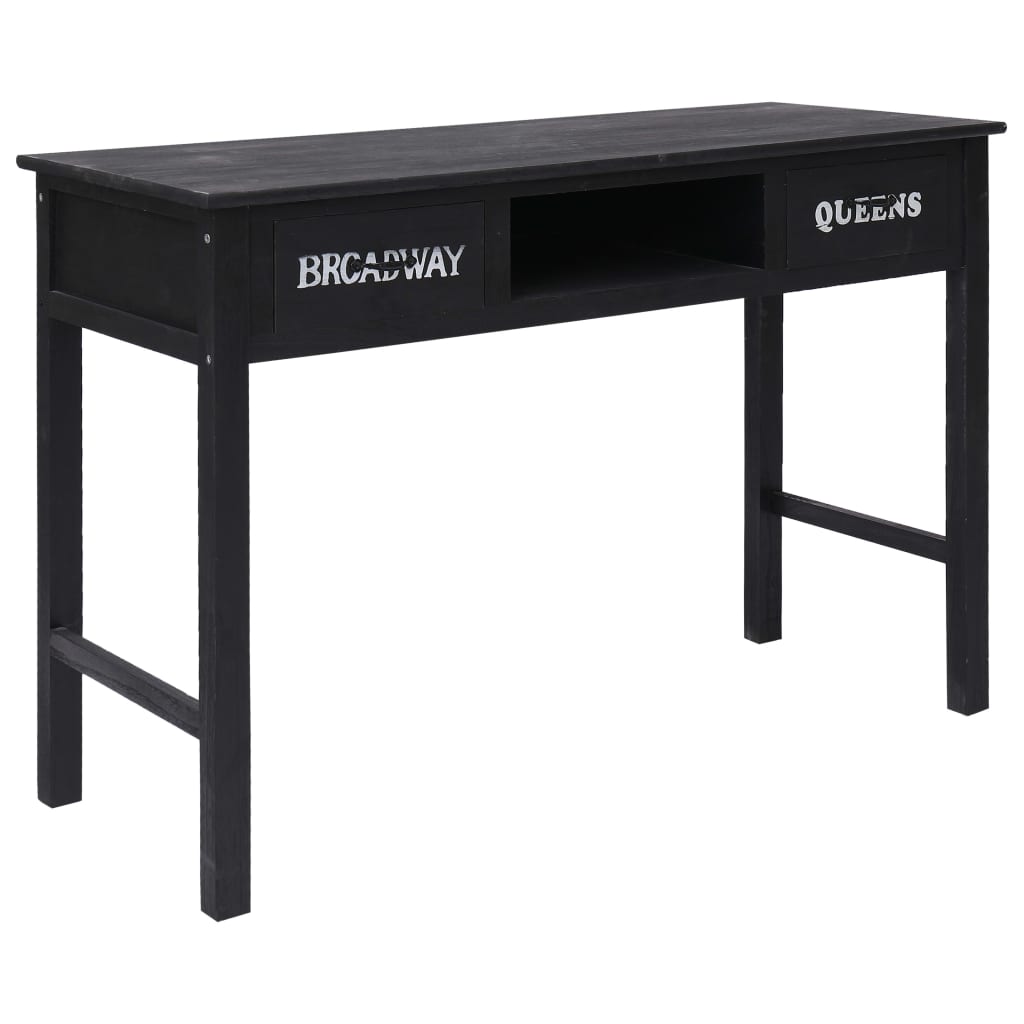 Berkfield Console Table Black 110x45x76 cm Wood