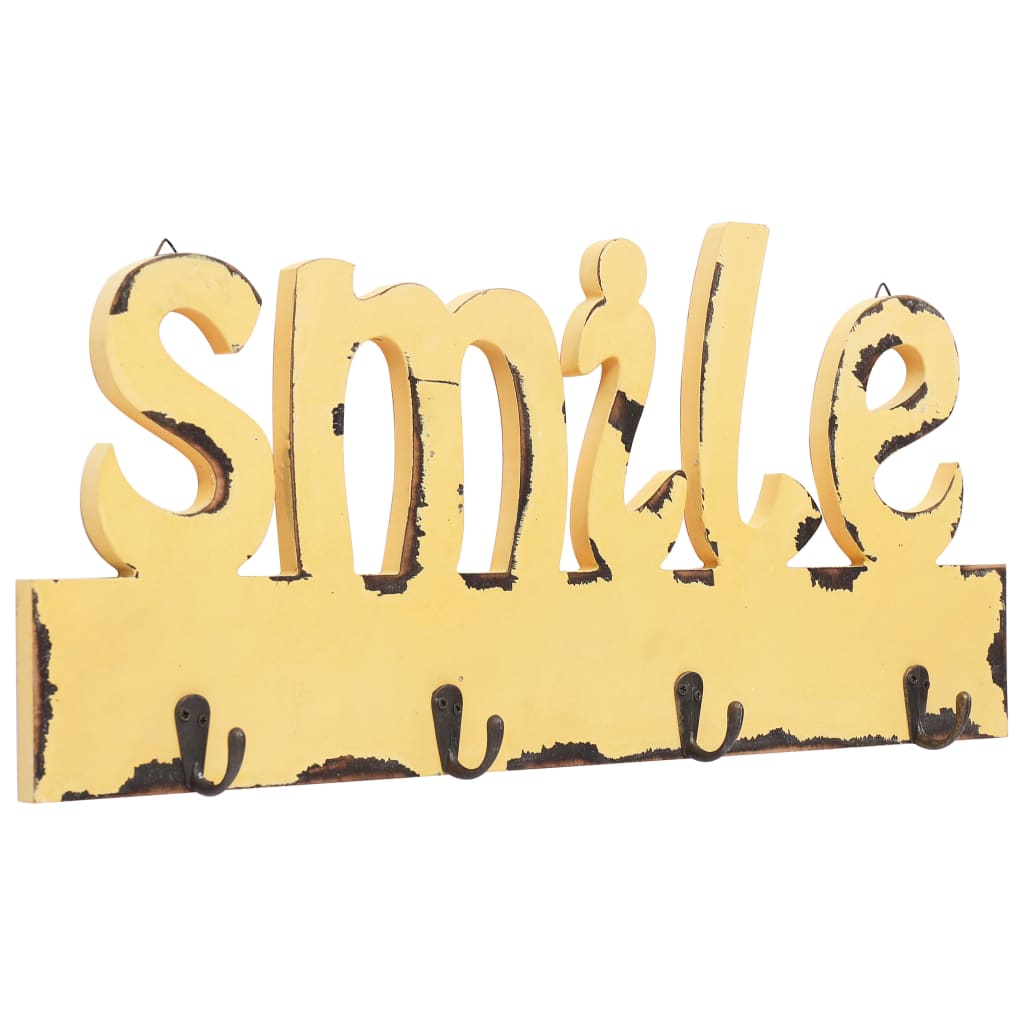 Berkfield Wall Mounted Coat Rack SMILE 50x23 cm