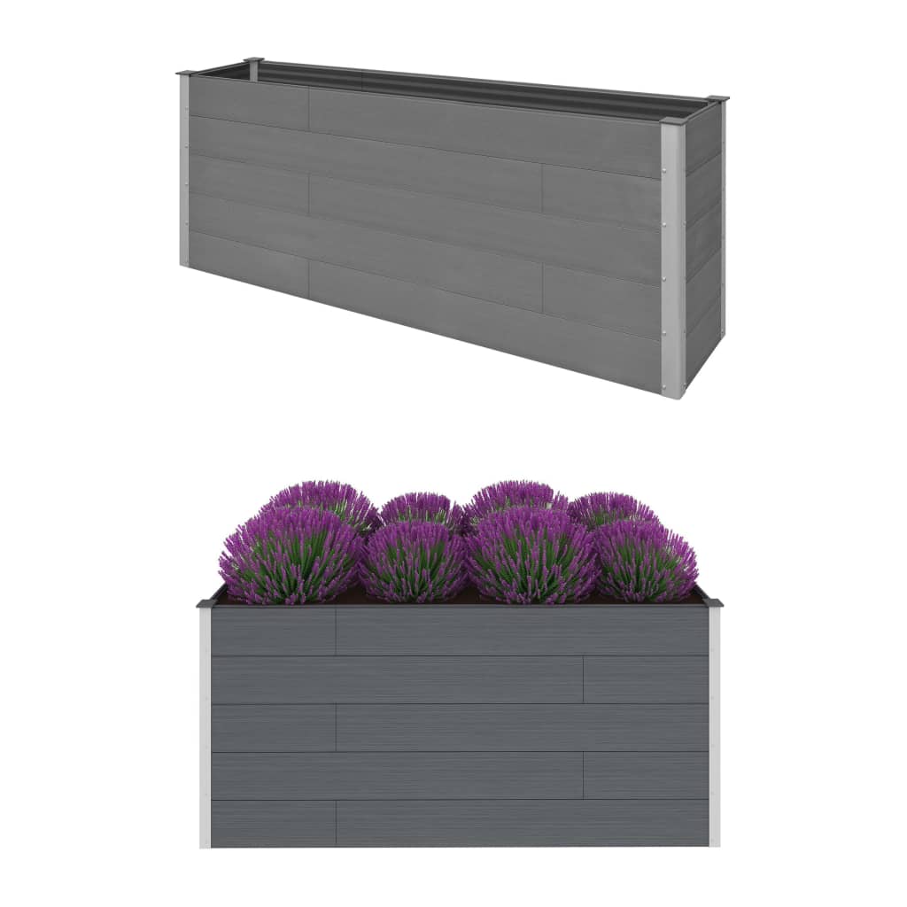 Berkfield Garden Raised Bed Grey 200x50x91 cm WPC