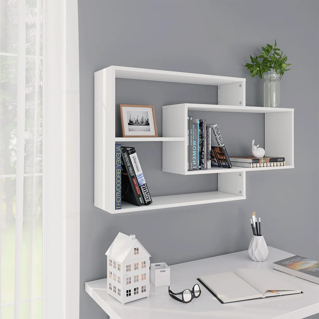 Berkfield Wall Shelf White 104x20x58.5 cm Engineered Wood
