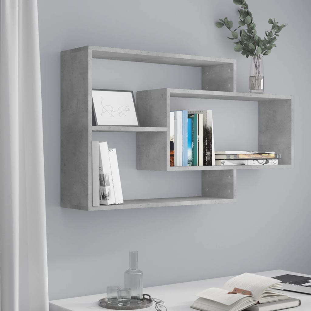 Berkfield Wall Shelf Concrete Grey 104x20x58.5 cm Engineered Wood