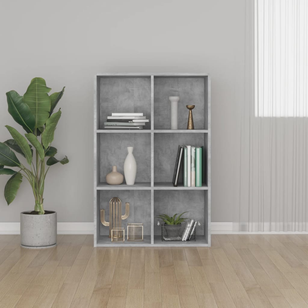 Berkfield Book Cabinet/Sideboard Concrete Grey 66x30x97.8 cm Engineered Wood
