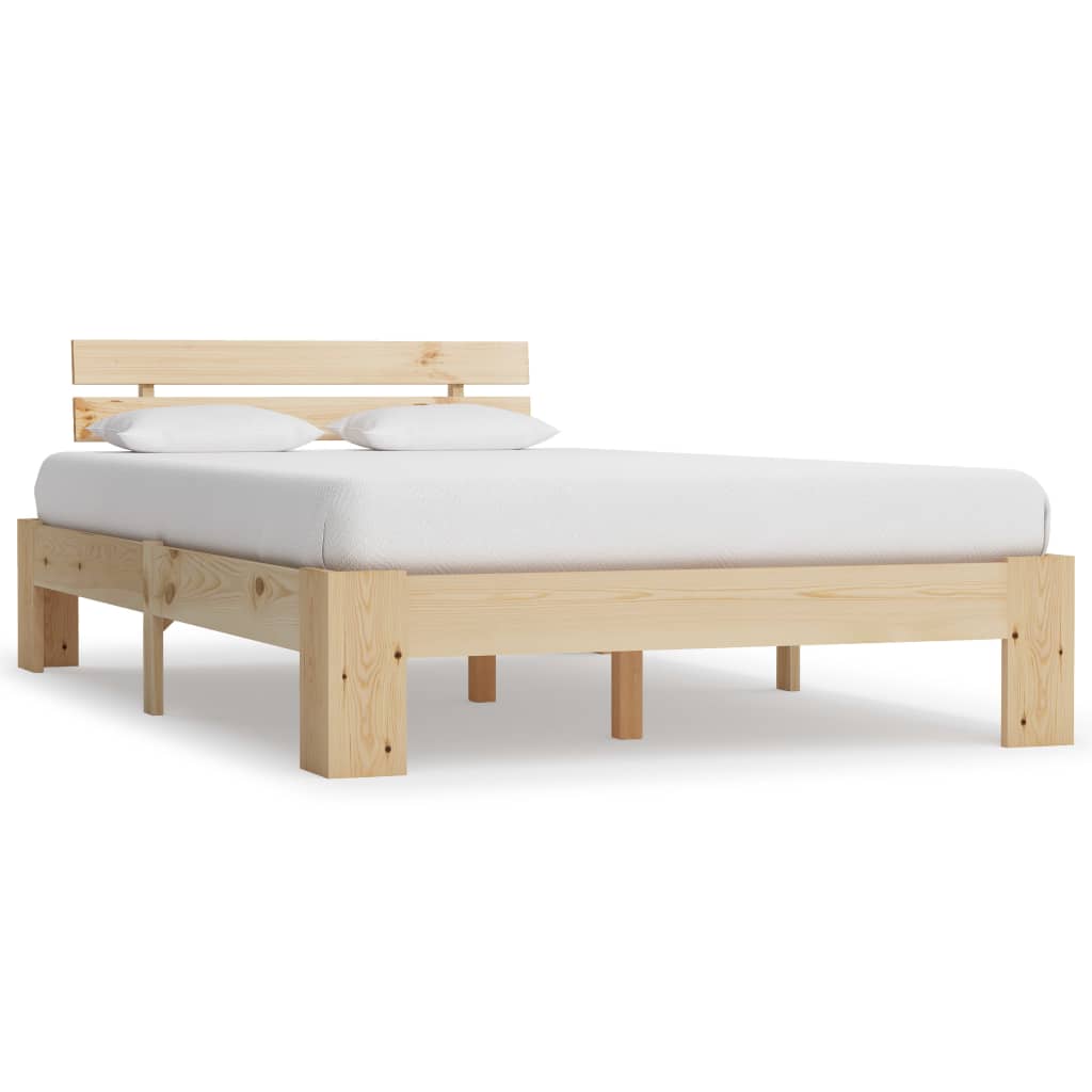 Berkfield Bed Frame Solid Pine Wood 140x200 cm