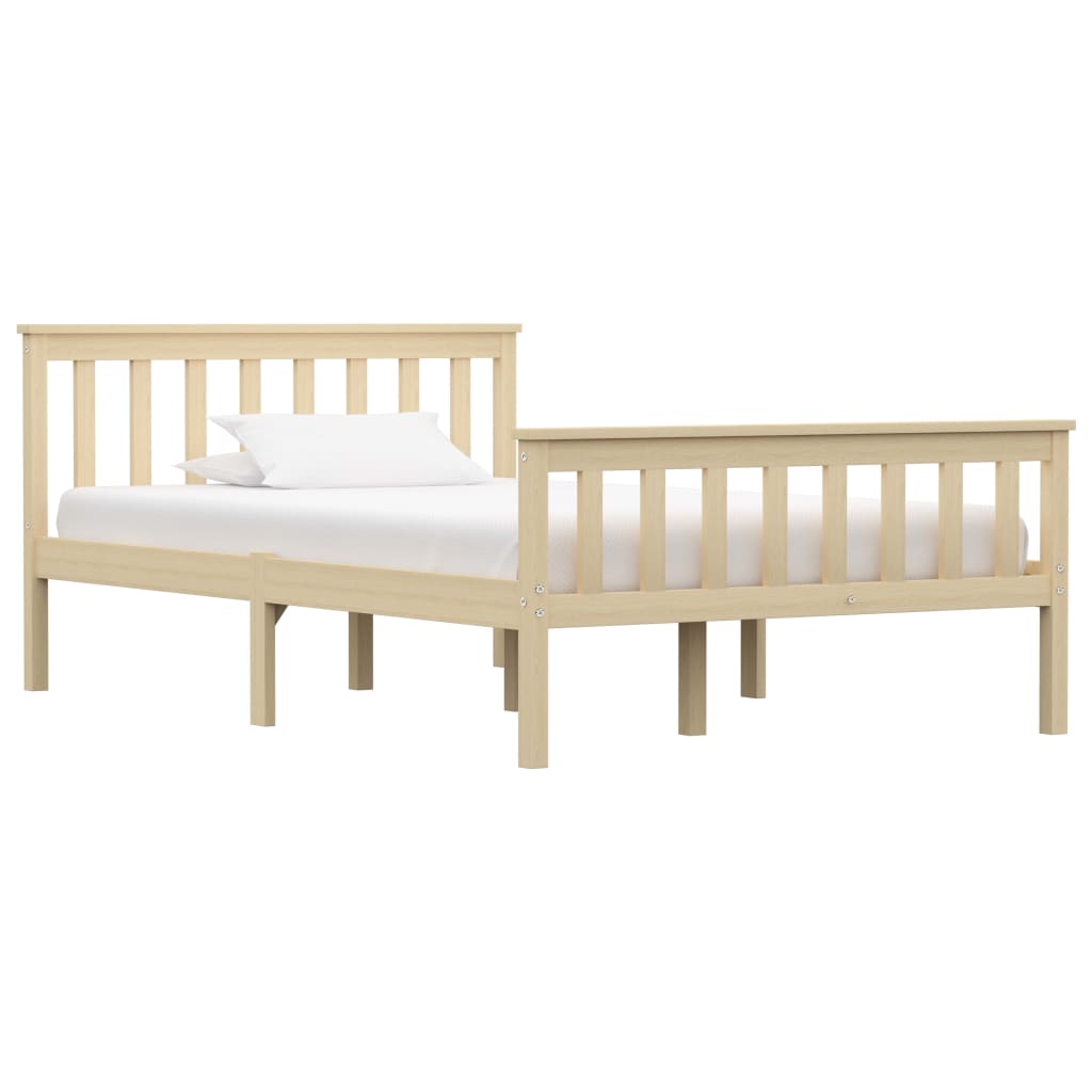 Berkfield Bed Frame Light Wood Solid Pinewood 120x200 cm