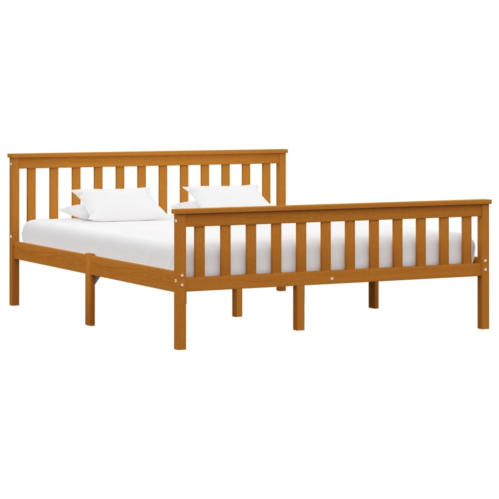 Berkfield Bed Frame Honey Brown Solid Pinewood 150 x 200 cm