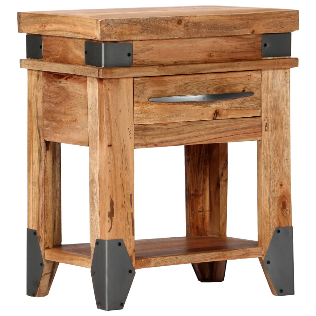 Berkfield Bedside Cabinet 40x30x51 cm Solid Acacia Wood