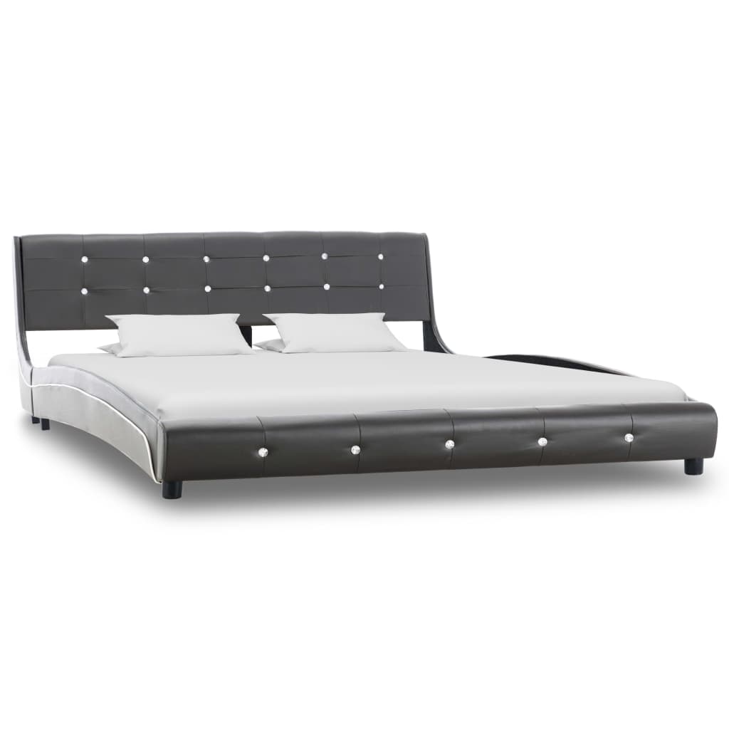 Berkfield Bed Frame Grey Faux Leather 150x200 cm 5FT King Size