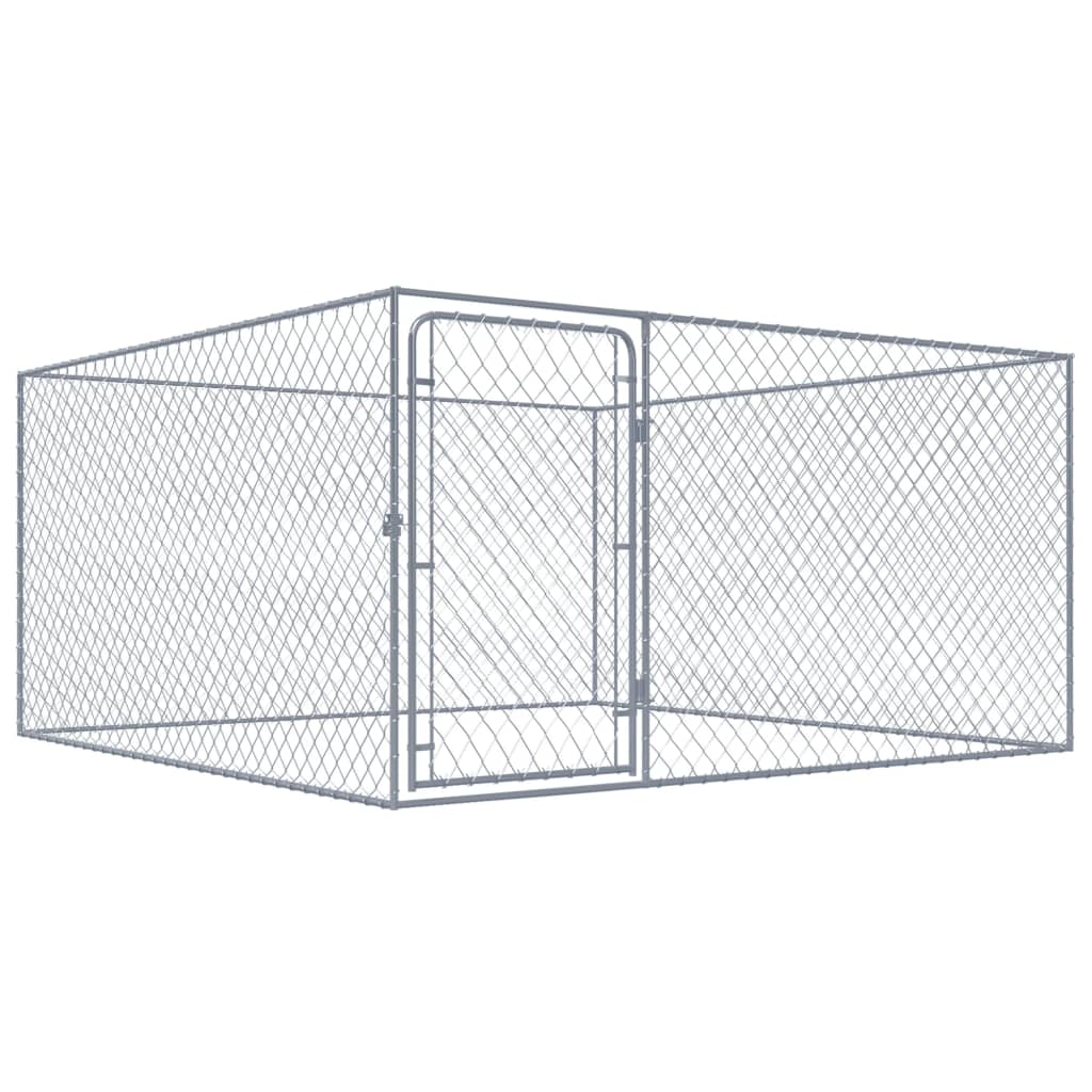 Berkfield Outdoor Dog Kennel Galvanised Steel 2x2x1 m