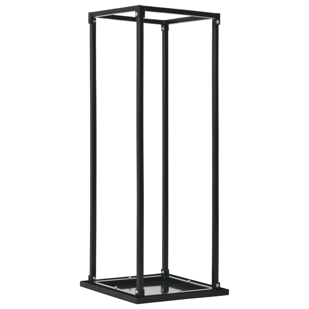 Berkfield Firewood Rack with Base Black 37x37x113 cm Steel