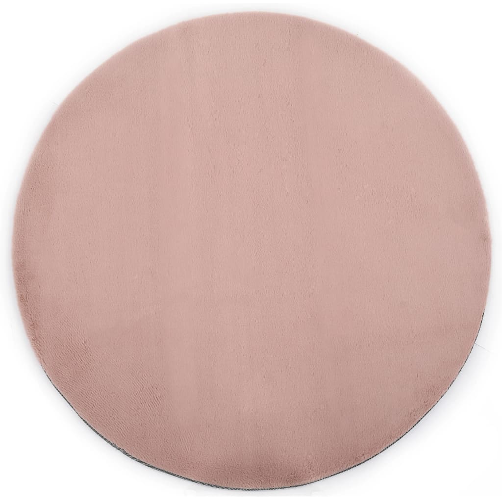 Berkfield Rug 160 cm Faux Rabbit Pelt Old Pink