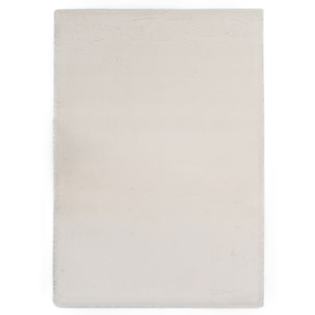 Berkfield Rug 140x200 cm Faux Rabbit Pelt Cream